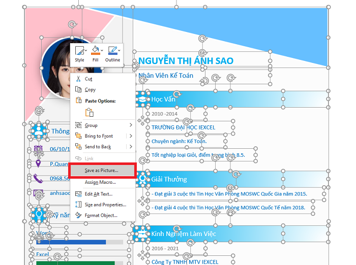 mau cv xin viec file excel dep