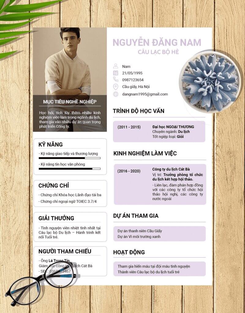 cv ứng tuyển vào câu lạc bộ
