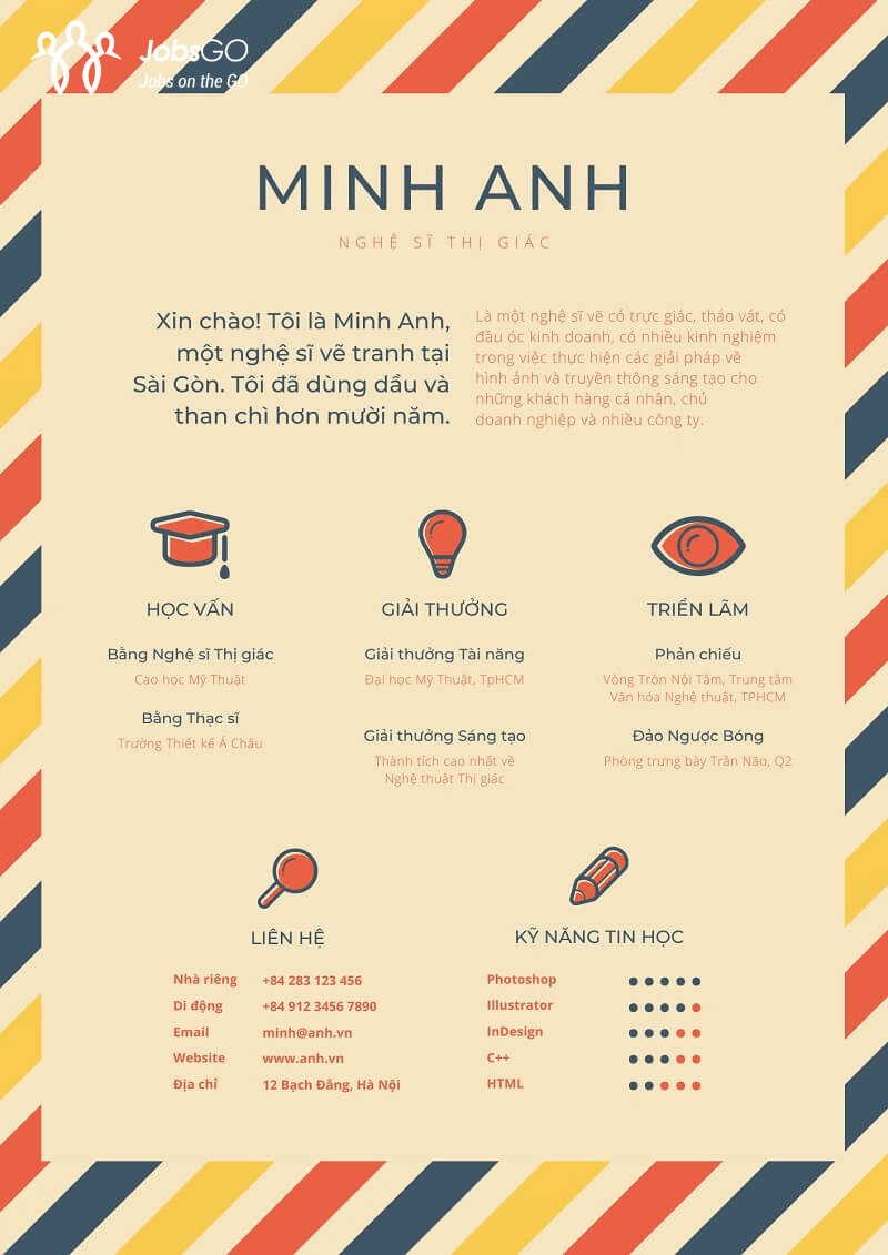 CV nghệ sĩ thị giác