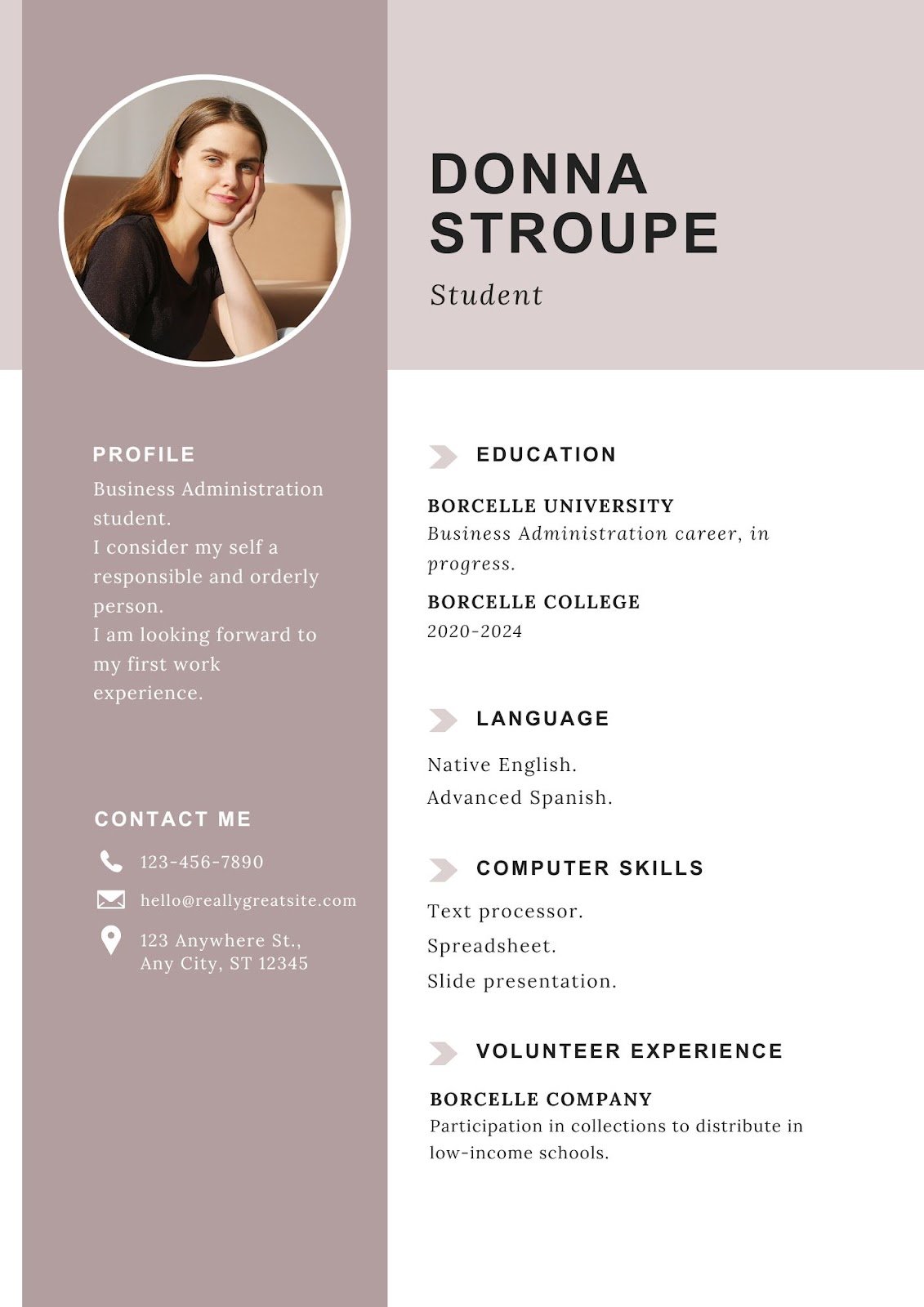 Mẫu CV tiếng Anh cho sinh viên thực tập - image 4