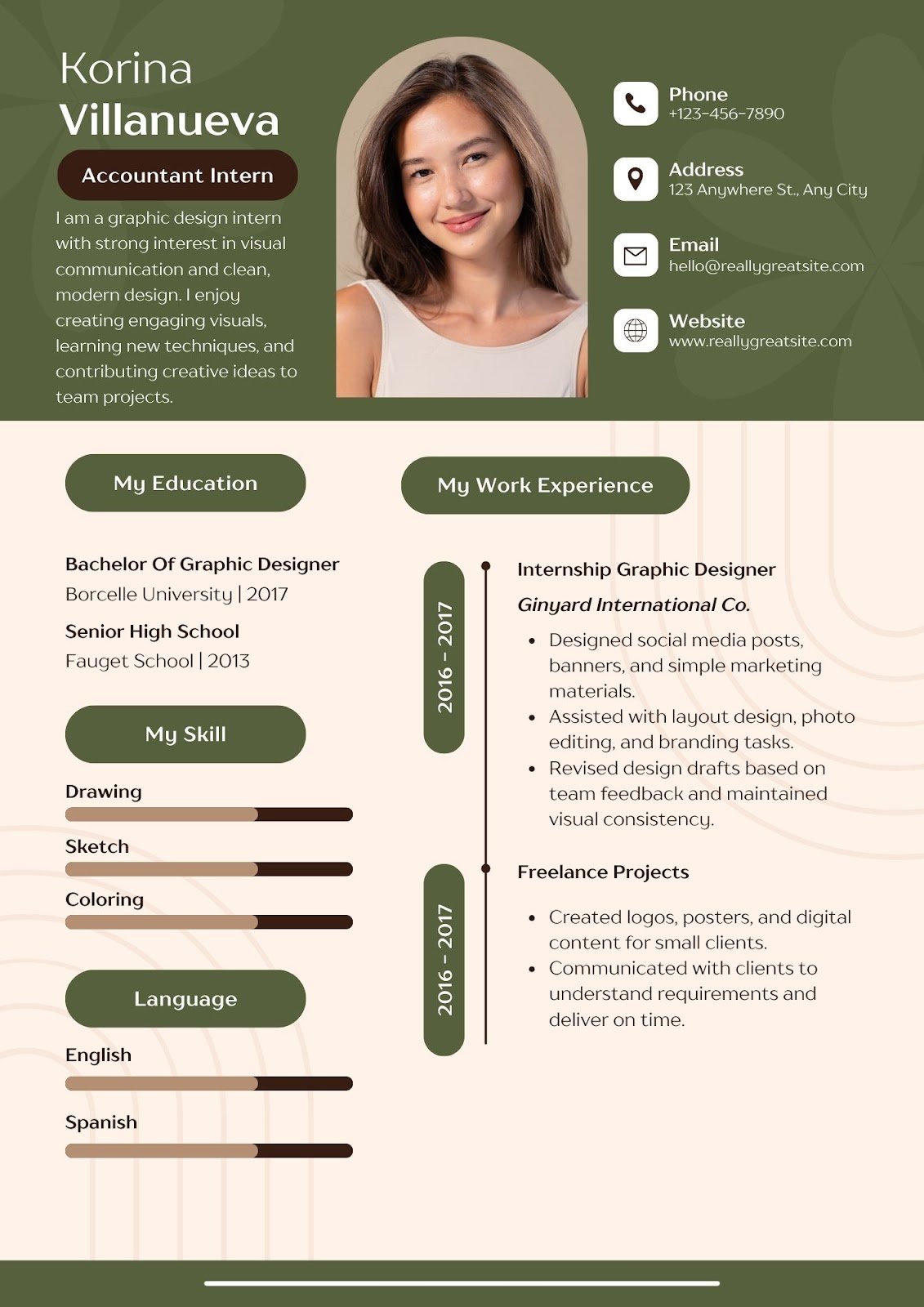 Mẫu CV tiếng Anh cho sinh viên thực tập - image 7