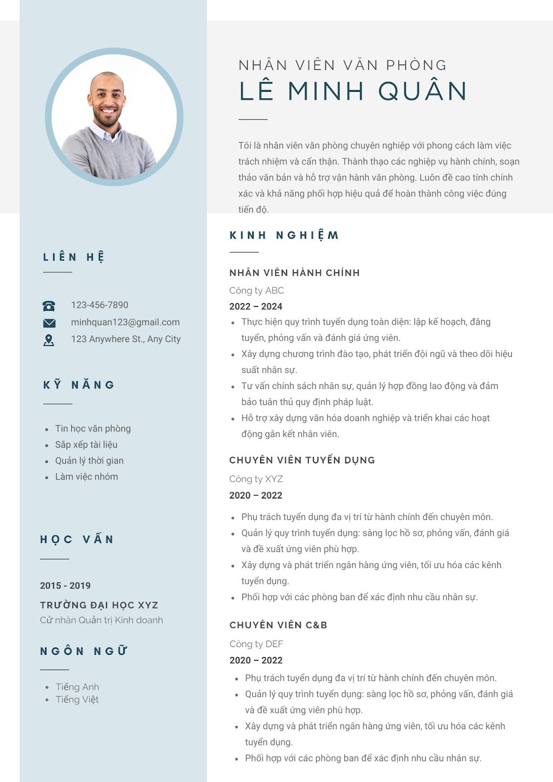 mẫu cv hành chính văn phòng - image 4