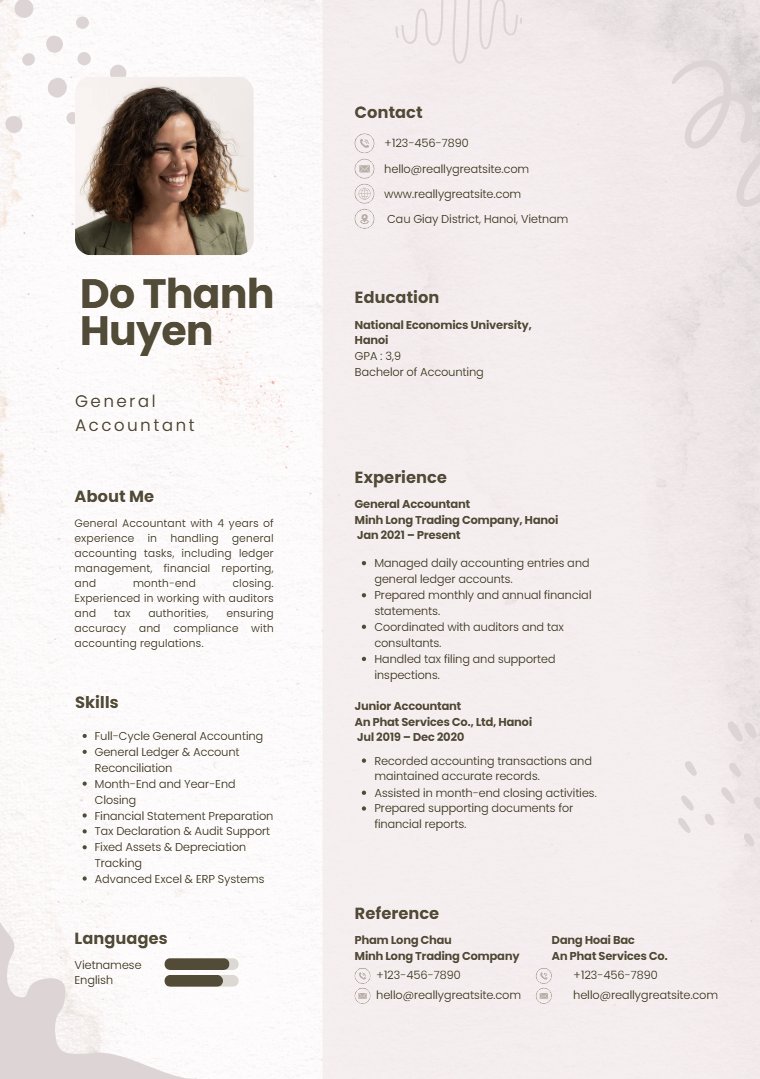 Mẫu CV kế toán tiếng Anh - image 9