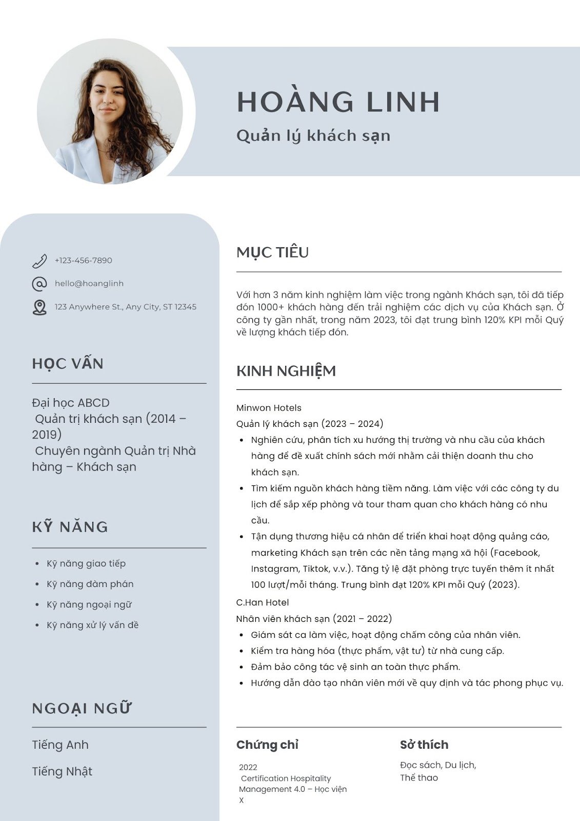 mẫu cv xin việc khách sạn - image 8