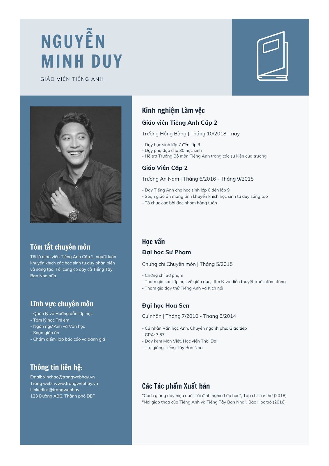 CV giáo viên tiếng Anh - image 1