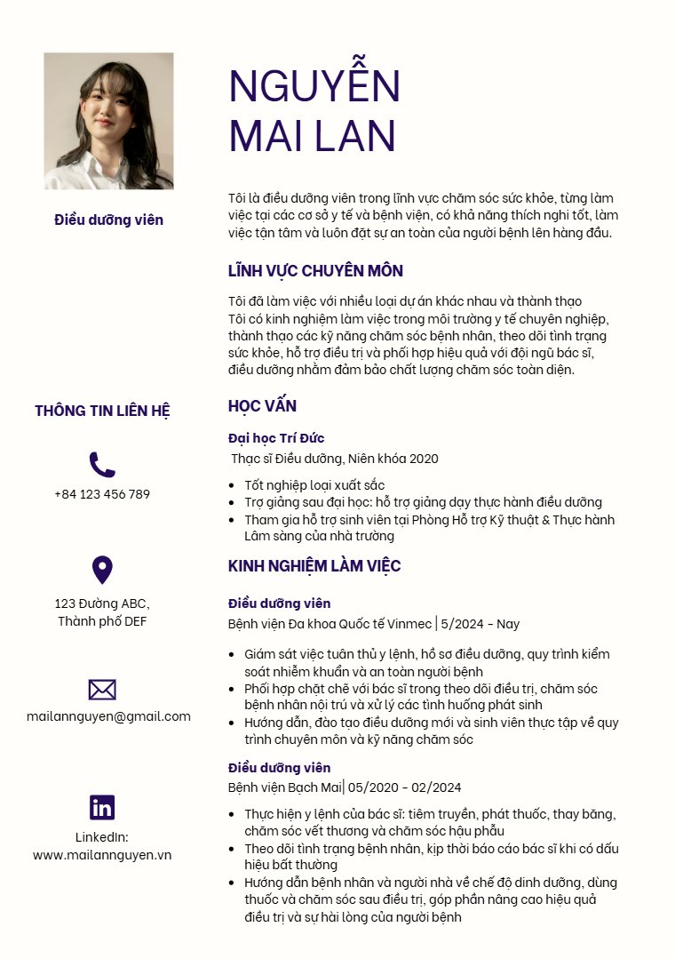 CV xin việc điều dưỡng - image 1
