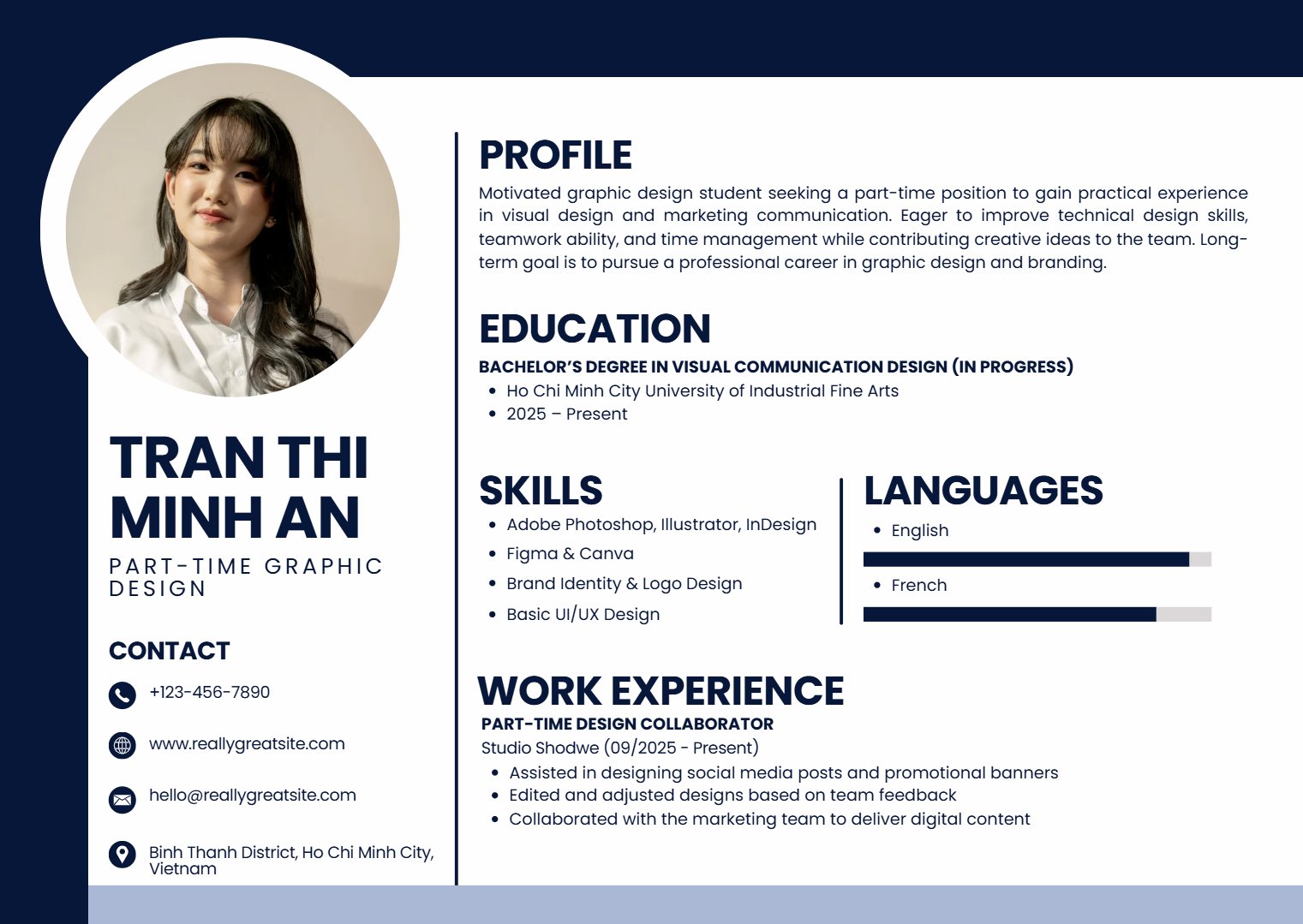 mẫu cv xin việc part time cho sinh viên - image 1